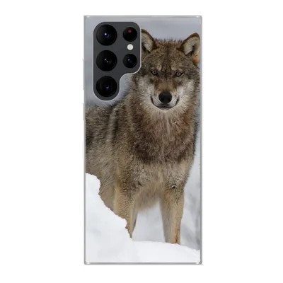 Produktbild von MuchoWow® Handyhülle Schutzhülle Hülle für Samsung Galaxy S22 Ultra Wolf - Schnee - Tiere Silikon Softcase Handy Hülle - Abbildung