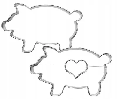 Image de EkoForemki Set Emporte-pièces Cochon Cœur 6.5 cm