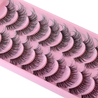 Image de Faux cils russes, volume D, 10 paires, effet naturel, style "œil de chat"