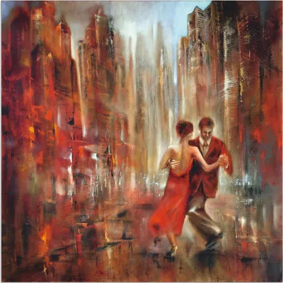Produktbild von ARTland Wandbild Alu für Innen & Outdoor Tango Abstrakt Größe: 40x40 cm