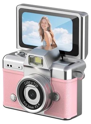 Produktbild von Daumen-Schlüsselanhänger-Kinderkamera, 1,47-Zoll-Klappdisplay, Mini-Digitalkamera, HD, ultrakompakte Kamera, Videokamera