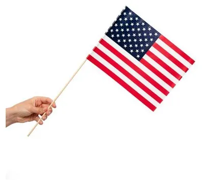Produktbild von 10 Papier Fahnen USA 20 x 30 cm Handfahnen Amerika