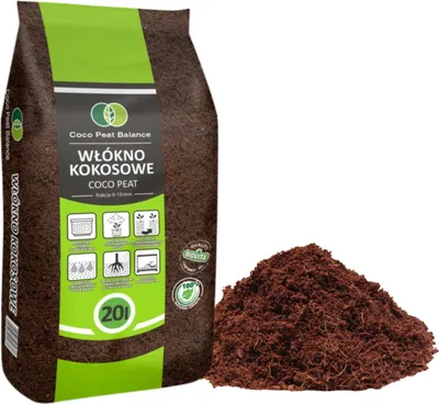 Produktbild von Kokosnussfasern für Blumenpflanzen 20L - Kokoserde für Pflanzen - Kokosfasern für Pflanzen, natürlich - Hochbeeterde, geeignet als Palmenerde, Erde für Zimmerpflanzen