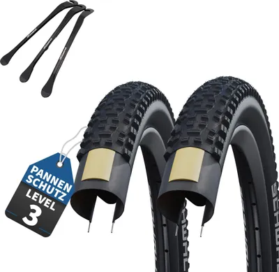 Produktbild von 2 x Schwalbe Reifen Rapid Rob Schwarz 26 x 2,25 (57-559) + MSZweirad Reifenheber