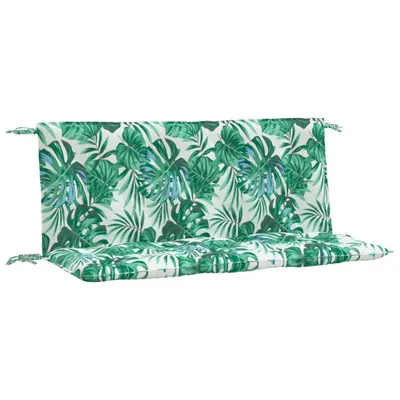 Produktbild von vidaXL Gartenbank-Auflagen 2 Stk. Blattmuster 120x50x7cm Oxford-Gewebe