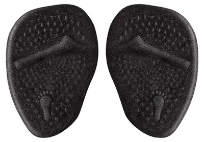 Produktbild von 2 Paar rutschfeste Fußpolster, Ballenpolster, Set für Stöckelschuhe, Wildlederoptik, Silikon, schwarz