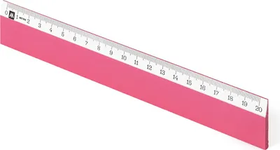 Image de Metrie | Règle en bois Scholar-W20RR rose avec bande blanche sous l'échelle | 20 cm