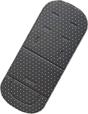Productafbeelding van Kinderwagenkussen - Kinderwagenmat Stoelhoes - Comfort Baby - Zweetbestendig Gevoerd - 80 x 34 cm - Donkergrijs