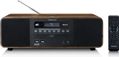 Produktbild von Lenco DAR-051WD - Stereo DAB+/ FM Radio - 2 x 10 Watt RMS - CD-Player - 2 x USB - Bluetooth® - QI-Charging 10 Watt - Fernbedienung