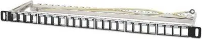 Produktbild von INTELLINET 24-Port Patchpanel geschirmt und unbestückt 0,5HE