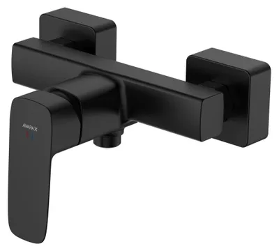 Produktbild von Avapax | Duscharmatur Qanix - Schwarz Matt - Einhebelmischer - Keramikkartusche 35mm - Wandmontage