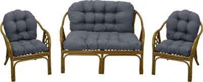 Immagine prodotto di AMPO Cuscino per set Bahama in rattan, sedia in rattan, cuscino per panca da giardino in rattan