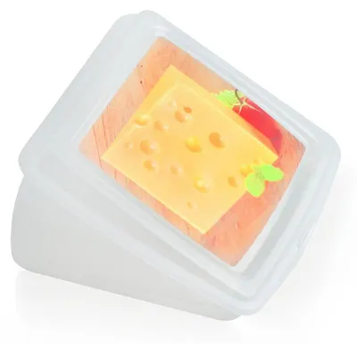 Käsehaube 12x12x5 cm transparent aus lebensmittelechtem Kunststoff