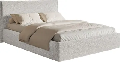 Produktbild von Selsey Softie Slim – Polsterbett 180×200 mit Bettkasten und Lattenrost, Chenille, hellgrau