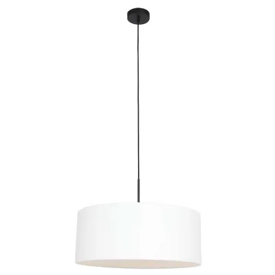 Produktbild von Steinhauer Pendelleuchte Sparkled Light 1-flammig Matt Schwarz / weißer Schirm 50x50cm