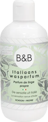 Produktbild von B&B Italiaans Wasparfum Wäscheparfüm Clean 250 ml blumiger Duftbooster für Wäsche