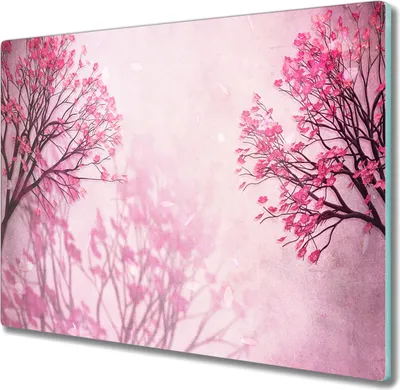 Produktbild von Coloray Hackbrett Herdabdeckplatte 60x52 cm Küchenbrett Kochplattenabdeckung Schneidebrett - Baumblüten