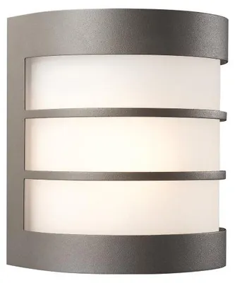 Imagen del producto de Philips myGarden, aplique de pared Calgary, 60 W, casquillo E27, sin bombilla, luz exterior para pared, color antracita, vidrio, metal, IP44, ideal para terraza y jardín, clase II