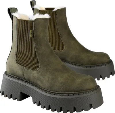 Produktbild von Buffalo Damen Elegante Stiefelette Aspen Chelsea Warm 1270120 Grün