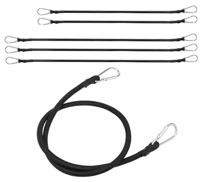 Immagine prodotto di Set di 6 corde elastiche con gancio – cinghie per bagagli da 1 metro e 1,5 metri