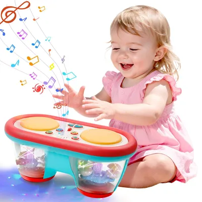 Image de Jouet musical avec lumière, multicolore, pour bébés à partir de 1 an, interactif pour favoriser le développement