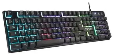 Obrázok produktu pre Herná klávesnica, biela, USB-A – kompaktná, TKL (87 kláves) – RGB podsvietenie