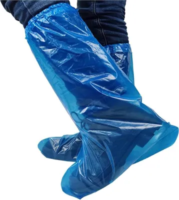 Produktbild von 20 Stš¹ck Einmalige Dicke Stiefel- & Schuhš¹berzš¹ge 48 cm H?he Wasserdicht Rutschfest Blau