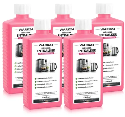 Produktbild von Wark24 Flüssig Entkalker 1L für Kaffeevollautomat Siemens, Phillips (5er Pack)