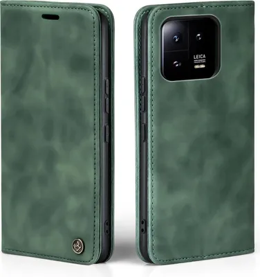 Produktbild von Handy Hülle für Xiaomi 14 Klapphülle Bookcase Flip Cover Handy Tasche Etui Farbe: Grün