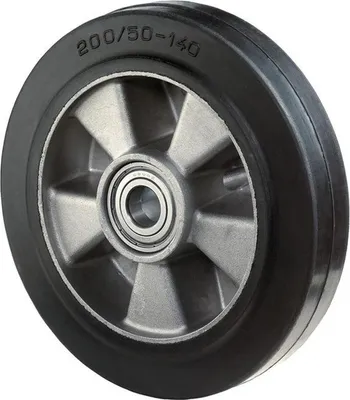 Image de BS Roulettes Diamètre de la roue 160mm Capacité de charge 300kg Roue en caoutchouc plein élastique Longueur du moyeu 60mm - B80.160