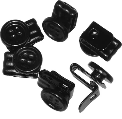 Produktbild von Knopfclip in 4 Farben 6 er Pack