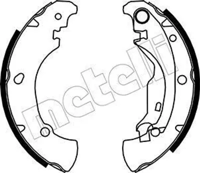 Produktbild von METELLI Bremsbackensatz Trommelbremse Hinten für FIAT BRAVO I (182) 203,2mm 53-0076