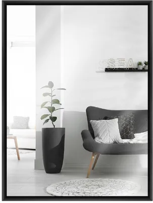 Produktbild von MendeFrames Wandspiegel H270 Aluminium 29,7x42 cm Schwarz Matt