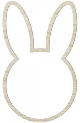 Produktbild von Eulenschnitt Holzkranz Hase Natur (23x14cm)