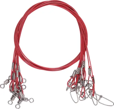 Immagine prodotto di 10pz 50 cm filo da pesca leader anti-morso con galleggianti in rosso
