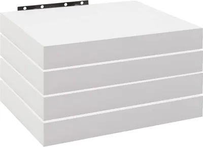 Produktbild von WOLTU 4er-Set Wandregal Wandboard Bücherregal Regale für Deko Wandablagen aus MDF Hängeregal Weiß 30x23x3,8 cm