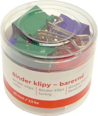 Produktbild von Kovové klipy BINDER 25mm (12ks) barevné