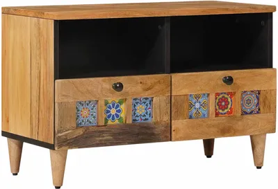 Zdjęcie produktu dla Szafka pod telewizor Naturalny 70 x 33 x 46 cm Drewno z mango