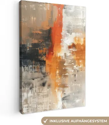 Produktbild von MuchoWow® - Leinwandbilder - Farbe - Muster - Modern - Kunst, Wandbild, Wanddeko Bilder Wohnzimmer, 60x90 cm