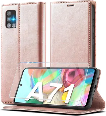 Zdjęcie produktu dla Samsung Galaxy A71 Pokrowiec skórzany, składany, etui z klapką, pokrowiec ochronny