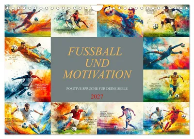Produktbild von Fußball und Motivation (Wandkalender 2027 DIN A4 quer), CALVENDO Monatskalender