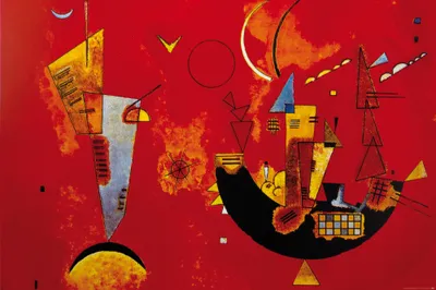 Obrázek produktu pro Wassily Kandinsky Art Print Obraz - S a proti, 1929 (80 x 120 cm)