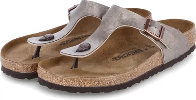 Produktbild von Birkenstock Gizeh Damen Birko Flor Sandalen in Taupe – 2.5 UK - 35 EU - 4/4.5 US / Taupe