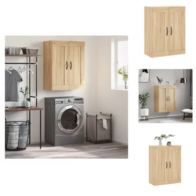 Immagine prodotto di vidaXL Armadio a muro rovere Sonoma 69,5x34x90 cm materiale legno - Credenze