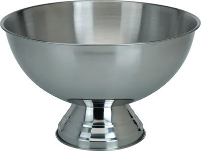 Produktbild von Champagnerschale auf Fuß, Edelstahl, silber
