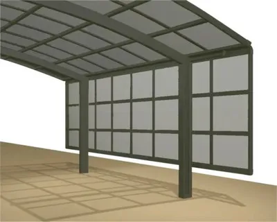 Produktbild von Seitenwand für Carport Ximax 200 cm schwarz