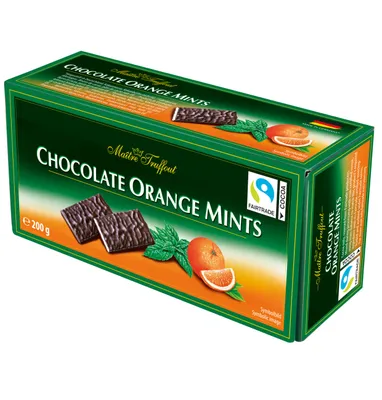 Produktbild von MaitreTruffout Schokoladenschnitten mit Orangen-Minz-Creme 200 g