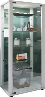 Produktbild von KavisaL Vitrinenschrank 1 Glastür weiß.