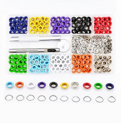 Imagen del producto de Elzusha - Kit de arandelas (grommets) con 400 unidades y herramientas de instalación