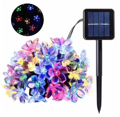 Immagine prodotto di Ghirlande luminose a energia solare, design ecologico, facile installazione, multicolore, 12 m, 100 LED